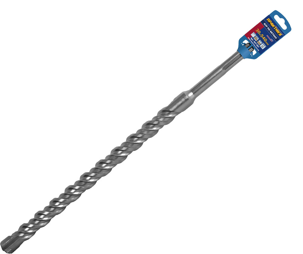 Бур SDS-MAX ПРАКТИКА  30 х 540 мм, КВАДРО, серия Эксперт, по бетону