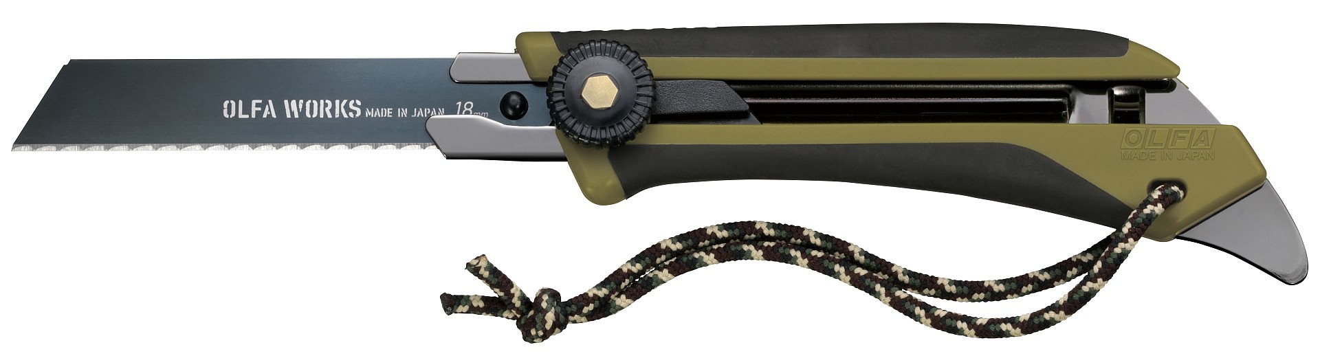 OLFA WORKS FK1 FIELD KNIFE универсальный нож со сменным серрейторным лезвием для сложных материалов (OW-FK1-OD)