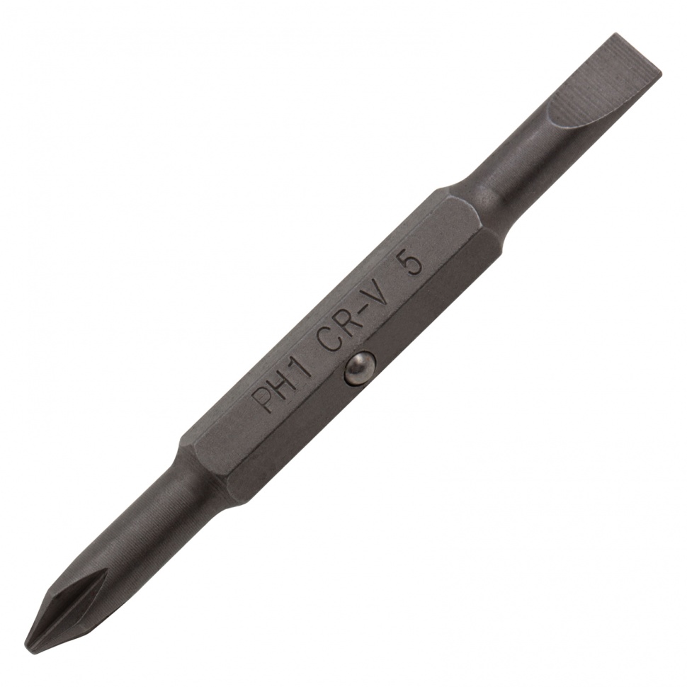 Отвертка комбинированная, SL3/16"-PH1, SL1/4"-PH2, 3-х компонентная рукоятка Denzel