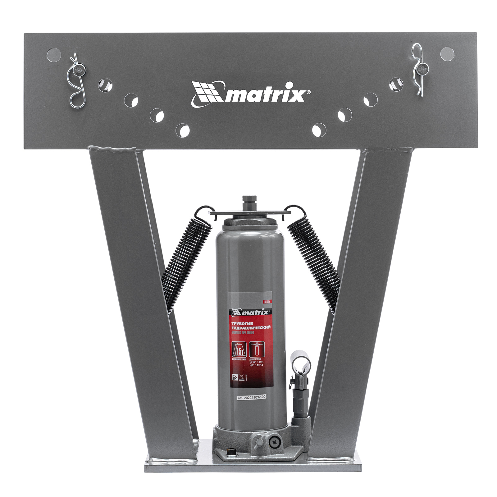 Трубогиб гидравлический, 1/2-3", 15 т, в комплекте с башмаками Matrix