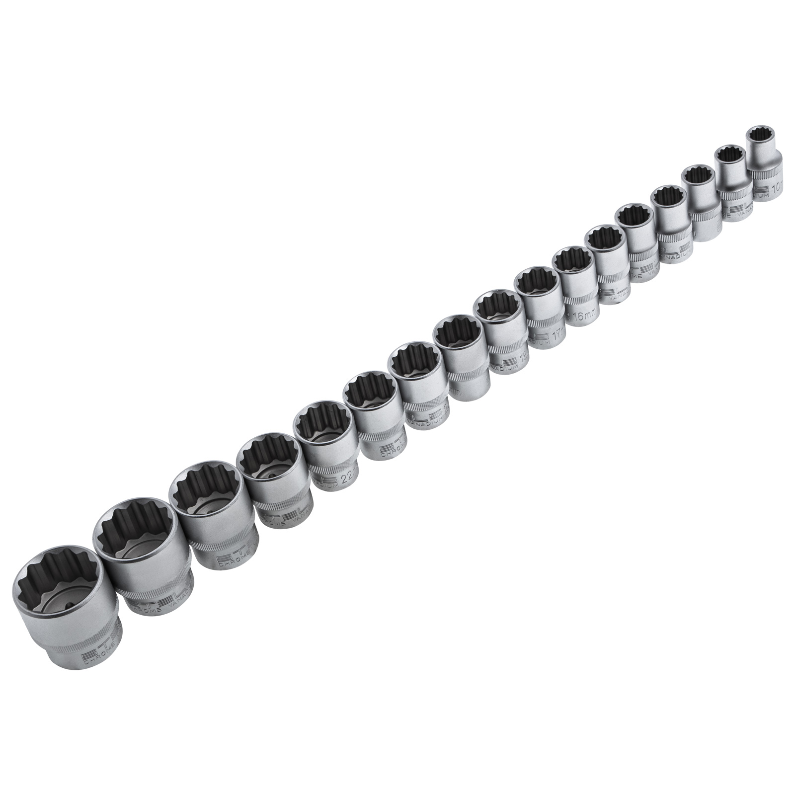 Набор инструментов 1/2", 1/4", CrV, 12 гранные головки, пластиковый кейс, 109 предмета Stels