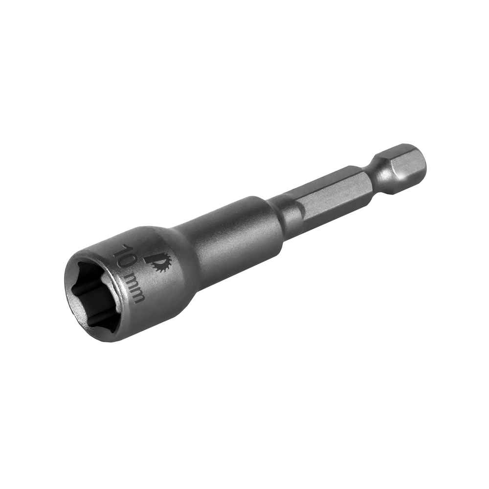 Головка торцевая ПРАКТИКА "Профи" магнитная 10 х 65 мм с хвостовиком HEX 1/4" (1шт), блистер