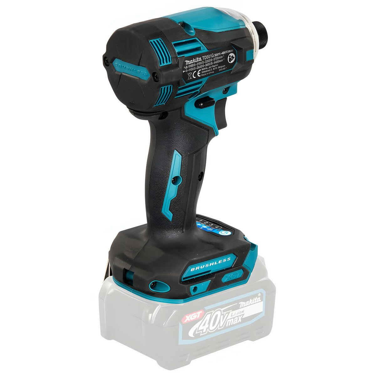 Шуруповёрт аккумуляторный ударный MAKITA TD001GZ (XGT BL 40В, 1/4",220 Нм, 8 реж.,XPT,без акк и З/У), шт