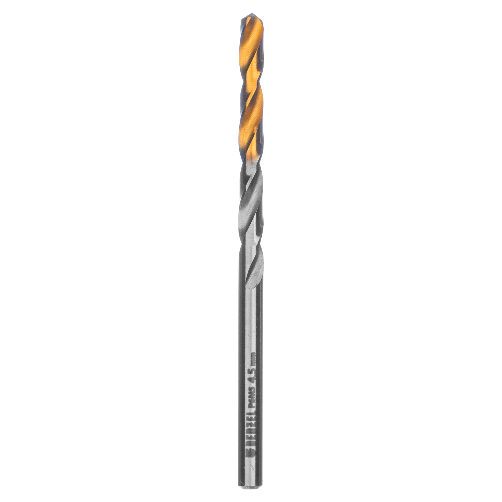 Сверло спиральное по металлу 4,5 x 80 мм, Р6М5, Golden Tip  Denzel