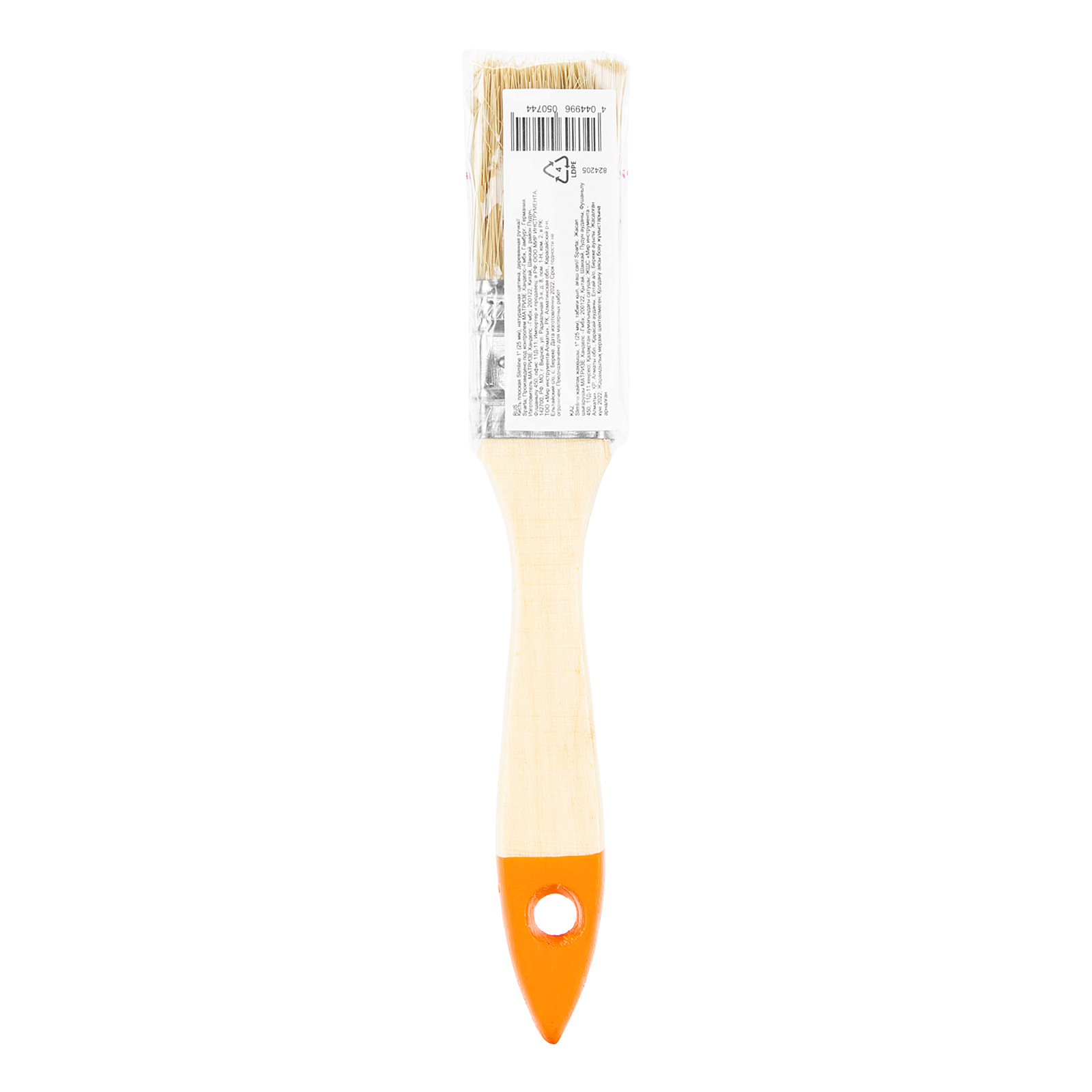Кисть плоская Slimline 1" (25 мм) натуральная щетина, деревянная ручка Sparta
