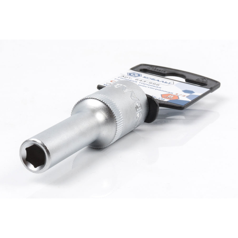 Головка торцевая глубокая КОБАЛЬТ 1/2", 8 мм, Cr-V(1 шт.) подвес