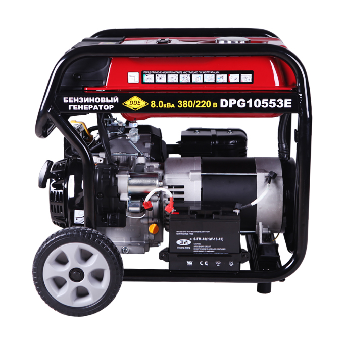 Генератор бензиновый DDE DPG10553E (1+3ф 7,5/8,5 кВт бак 25 л 94 кг дв-ль 16 л.с. элстарт), шт