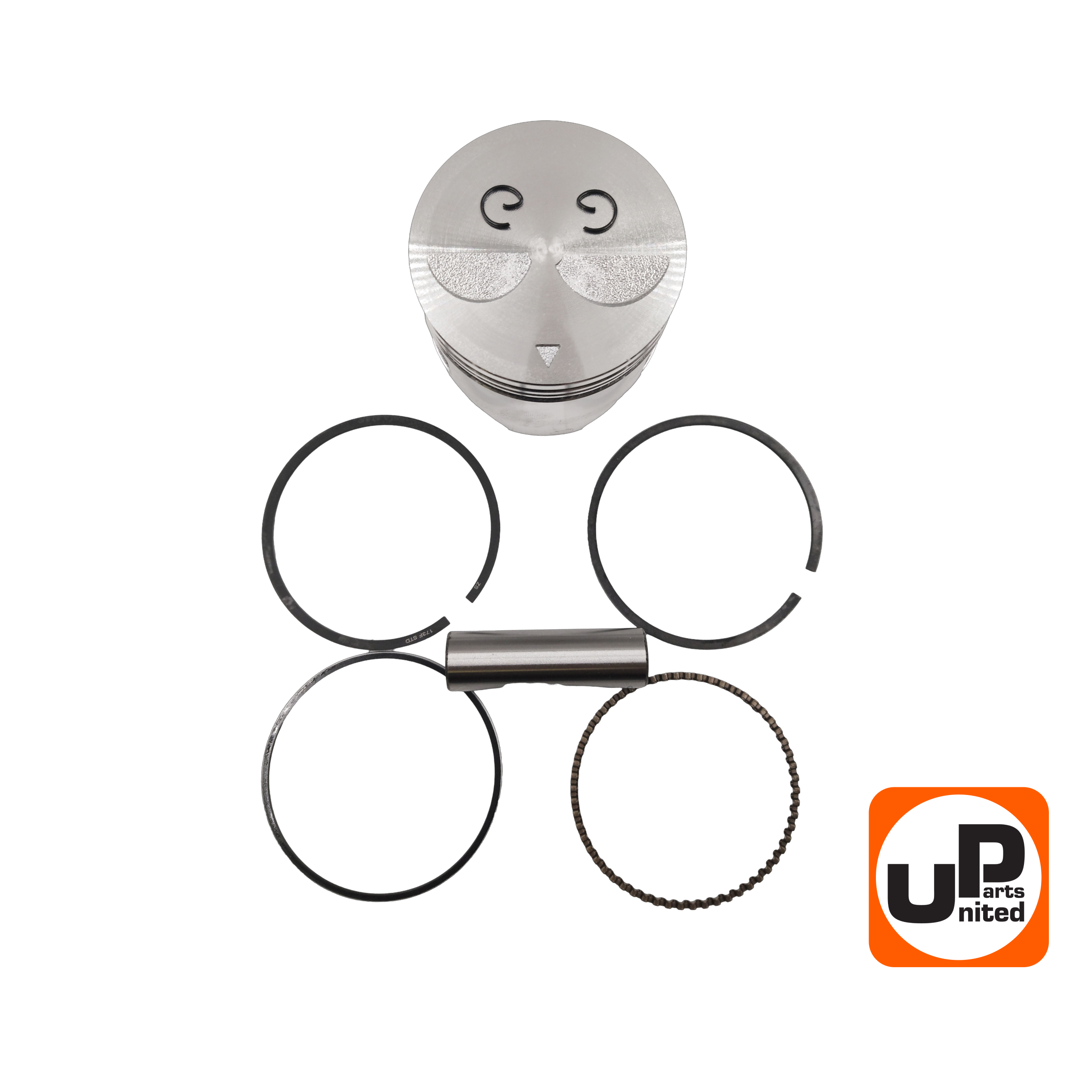 Поршень в сборе UNITED PARTS 173F, GX240 Ø73мм (кольцо 2,0мм), шт