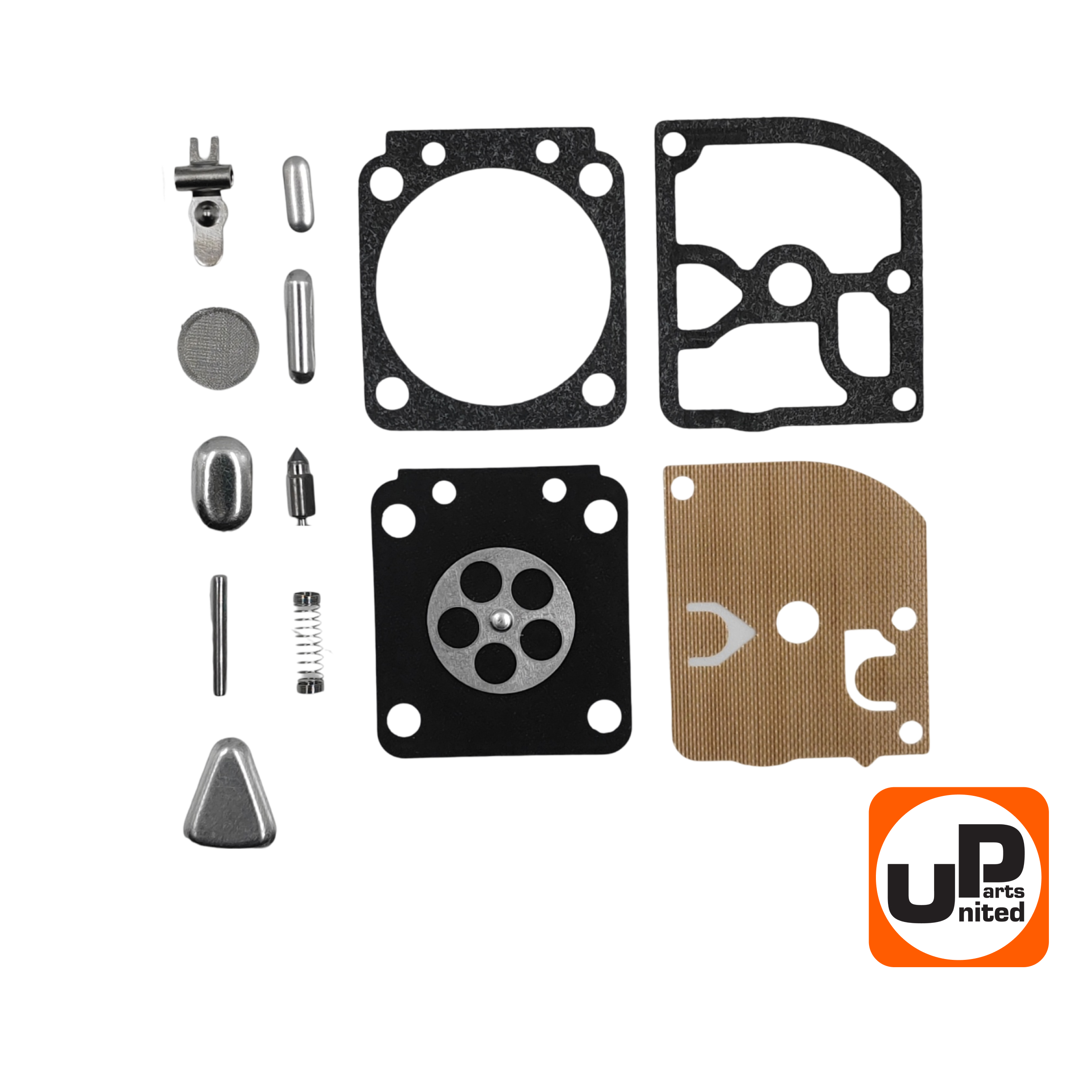Ремкомплект карбюратора UNITED PARTS под 4 винта (ZAMA) полный, шт