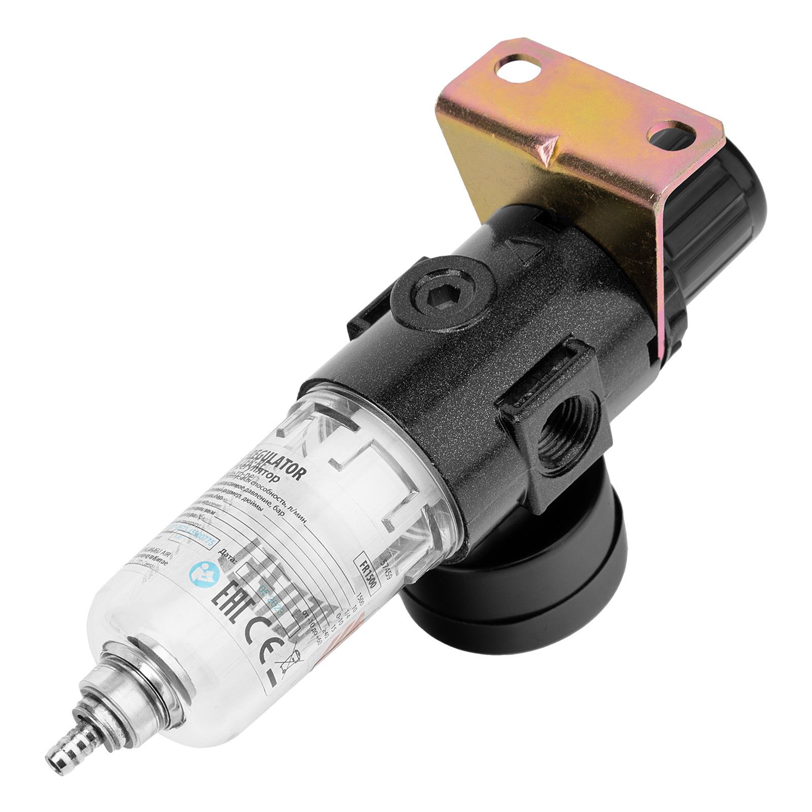 Фильтр-регулятор FR1500, 10 бар, 1500 л/мин, 1/4" Denzel
