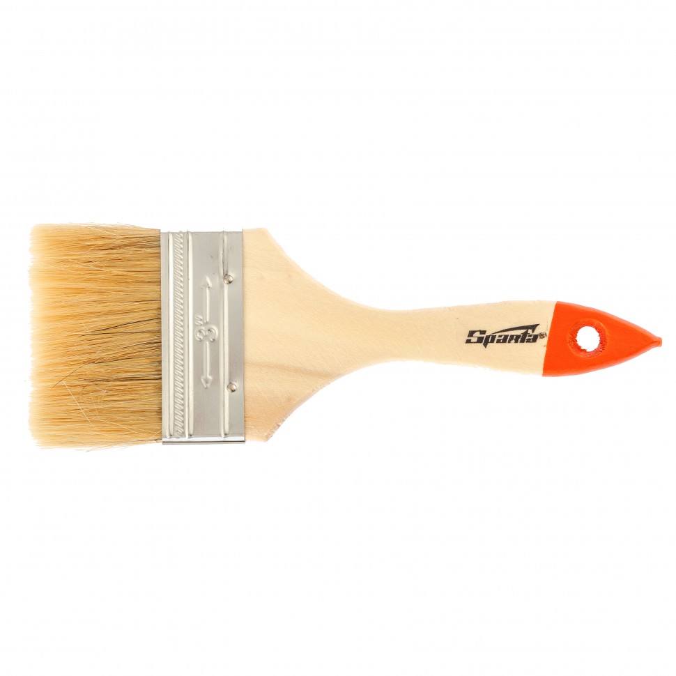 Кисть плоская Slimline 3" (75 мм) натуральная щетина, деревянная ручка Sparta