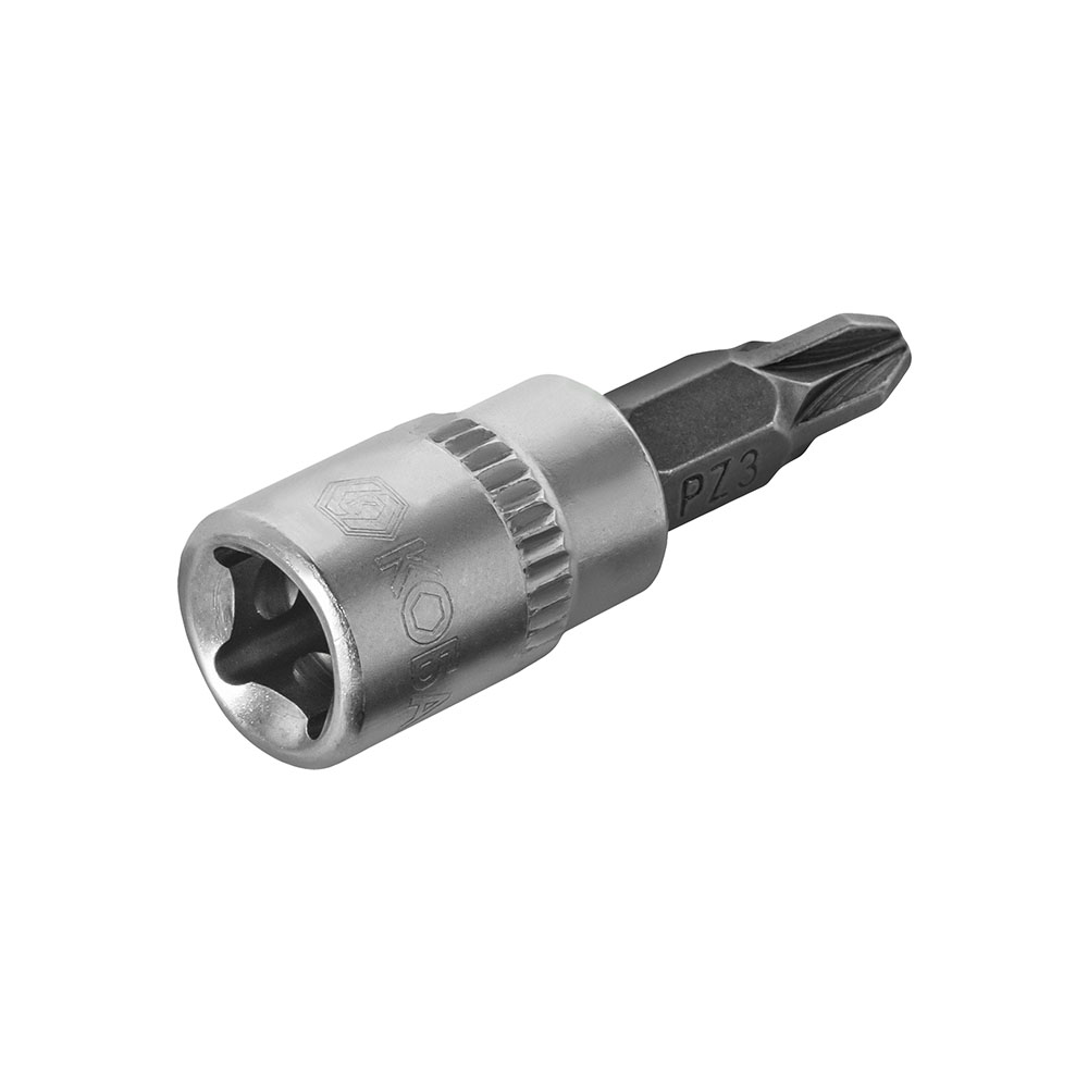 Головка торцевая со вставкой КОБАЛЬТ 1/4", PZ3, CR-V, подвес (923-453)