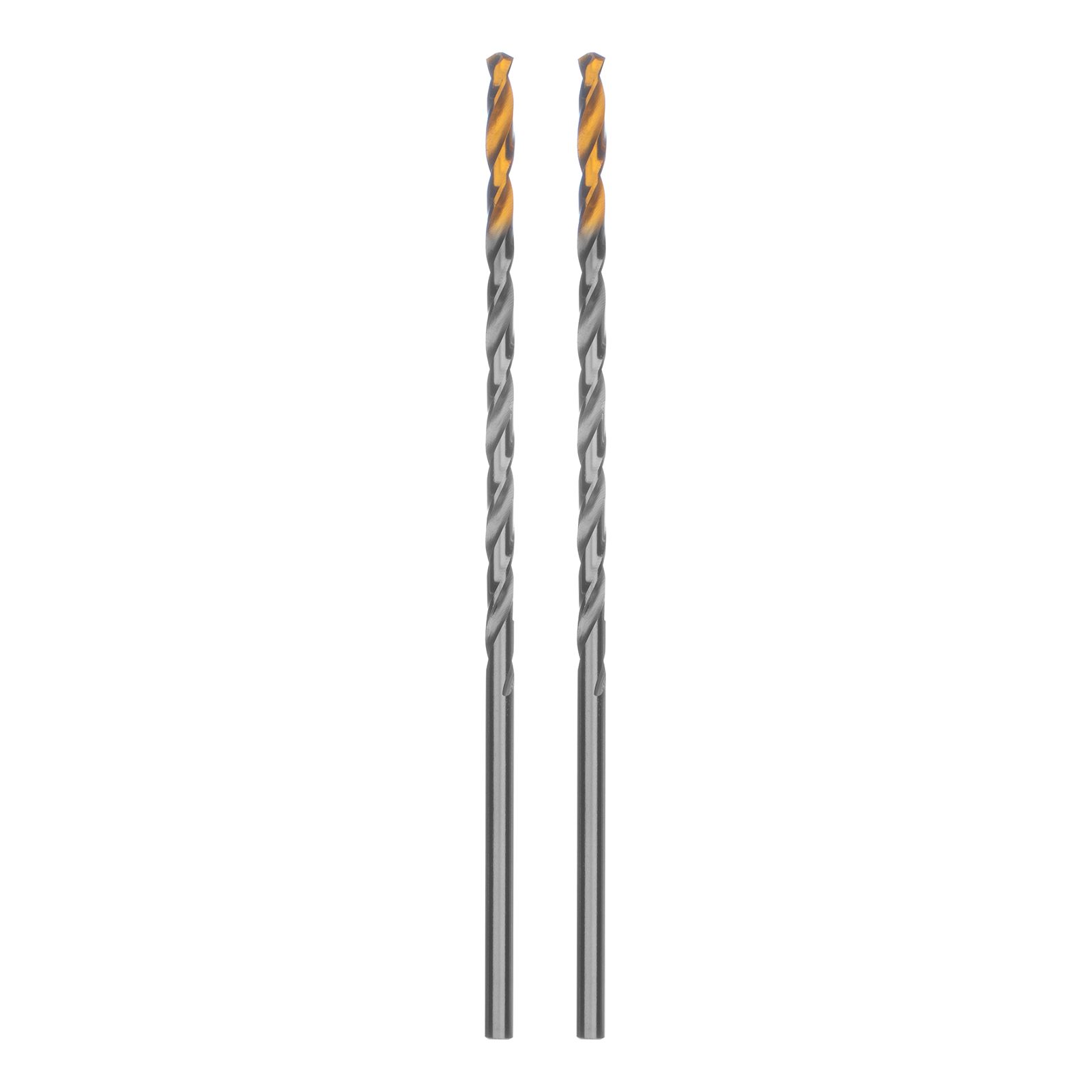 Сверло спиральное по металлу 3,5 х 112 мм, Р6М5, Golden Tip, удлиненное, 2шт. Denzel