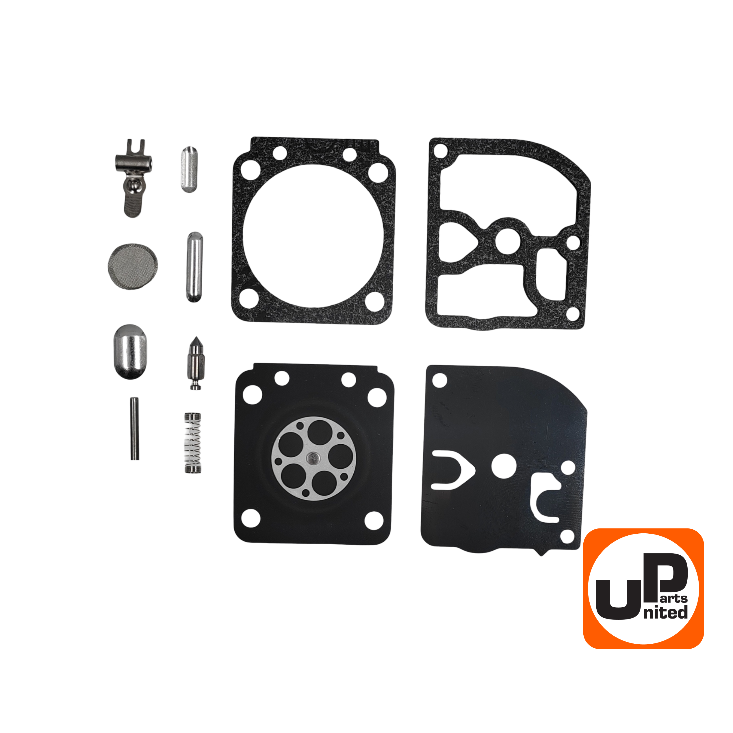 Ремкомплект карбюратора UNITED PARTS под 2 винта (ZAMA) полный , шт