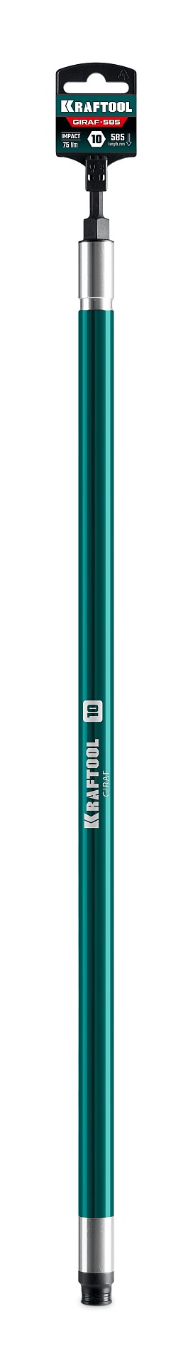 KRAFTOOL X-DRIVE LONG, 10 мм (М6), 585 мм, экстрадлинная ударная бита с торцовой головкой (26198-10)