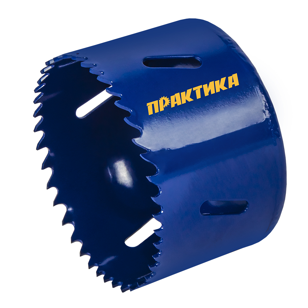 Коронка биметаллическая ПРАКТИКА  70 мм (2 3/4"), (1шт), клипса