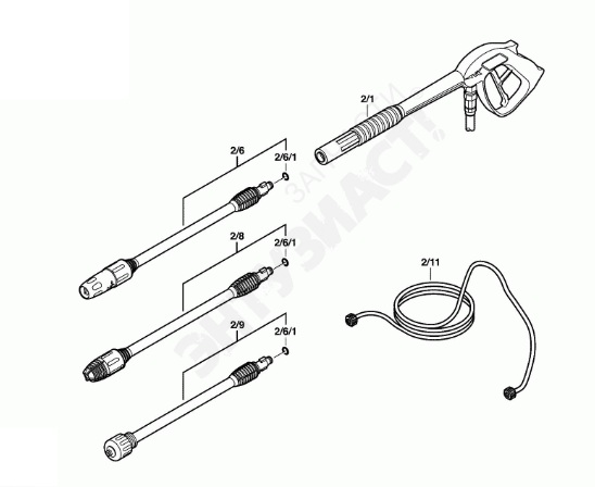 Насадка Bosch Aquatak 1500X на пистолет