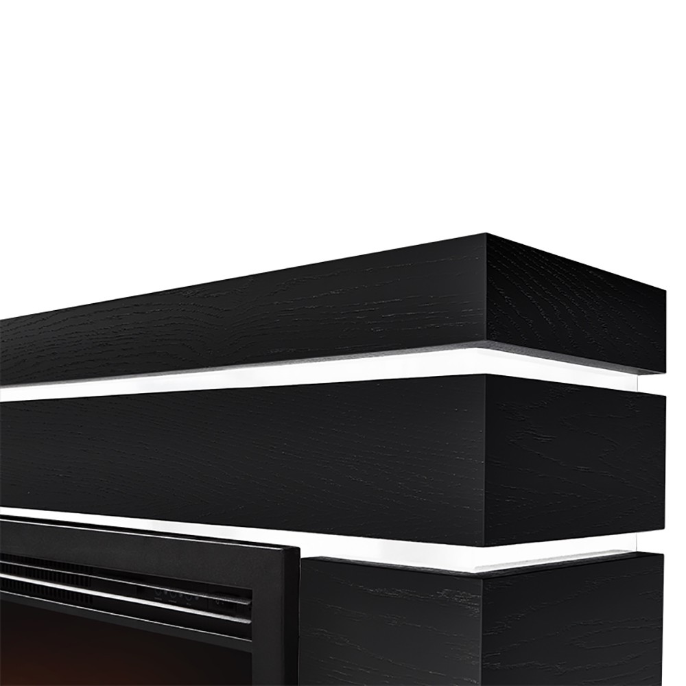 Каминокомплект: Очаг Electrolux EFP/P-3020LS N, портал Moderno 30 шпон чёрный дуб