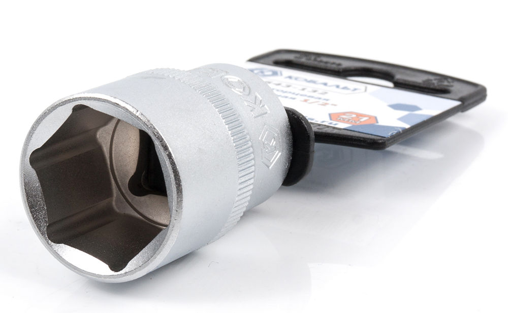 Головка торцевая КОБАЛЬТ 1/2", 21 мм, Cr-V(1 шт.) подвес