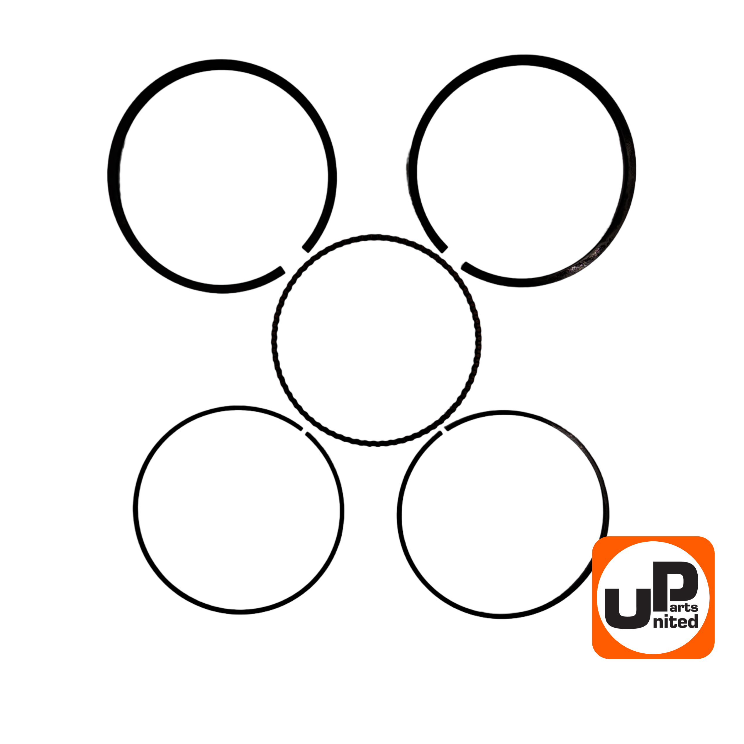Кольцо поршневое UNITED PARTS Ø88×2,0 мм 188F, GX390 компл., шт