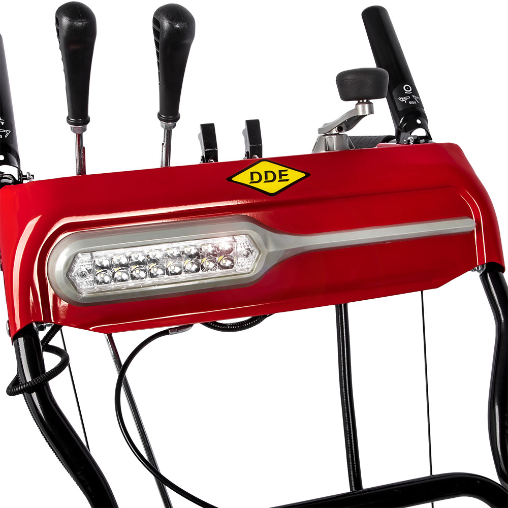 Снегоуборщик бензиновый DDE ST9070LE (двиг Loncin 9 л.с. захват 28" 6 вперёд/2 назад 14" колёса, эл, шт