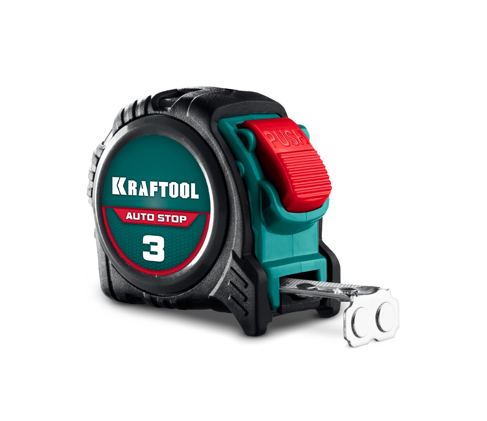 KRAFTOOL AutoStop 3м х 16мм, профессиональная рулетка с автостопом (3412-3-16)