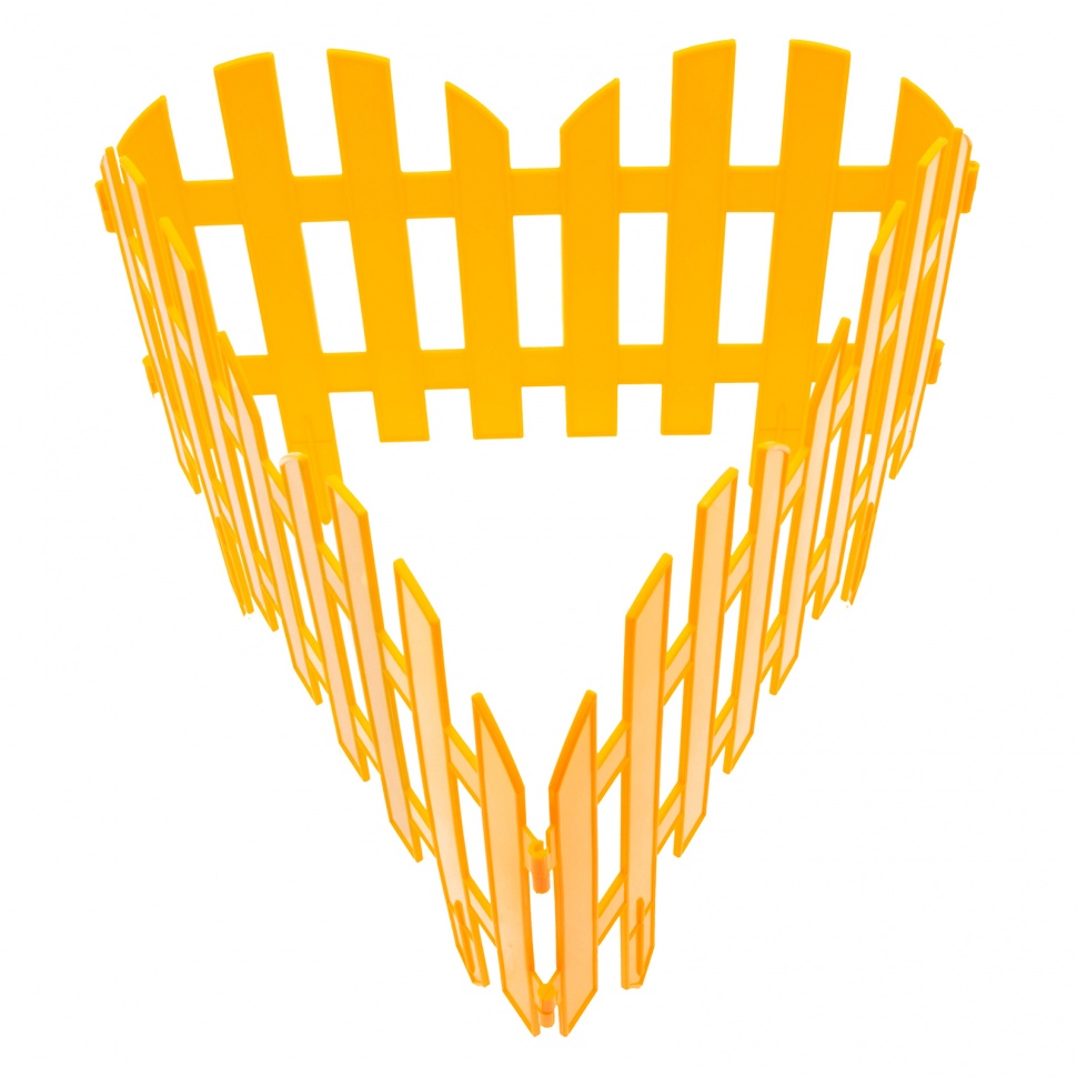 Забор декоративный "Романтика", 28 х 300 см, желтый, Palisad