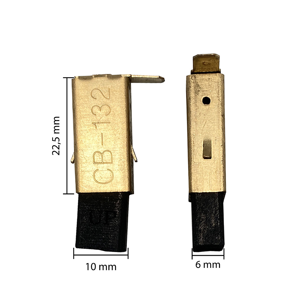 Щетка графитовая UNITED PARTS для MAKITA СВ-132 (аналог 191972-1)  6х10х22,5 мм с щеткодержателем, пар