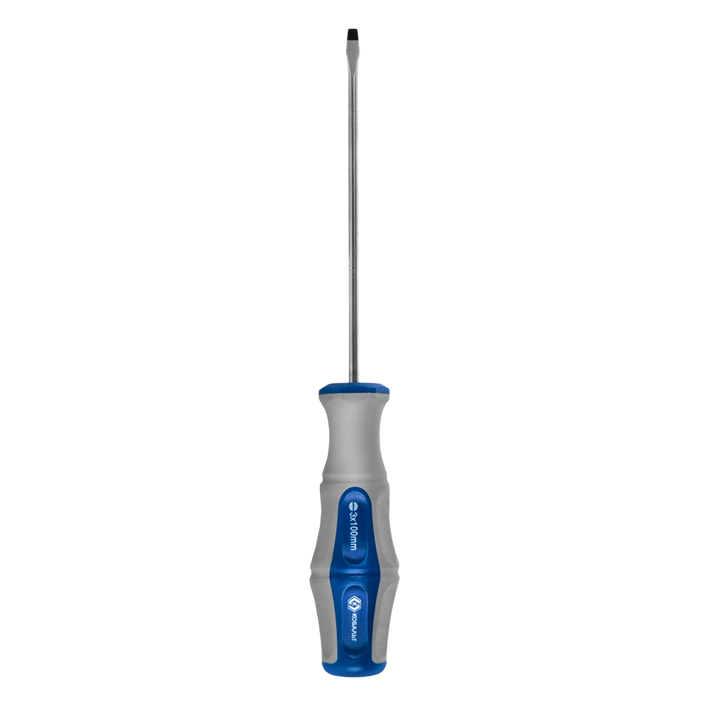 Отвёртка КОБАЛЬТ Ultra Grip SL 3,0 х 100 ммCR-V, двухкомпонентная рукоятка (1 шт.) подвес