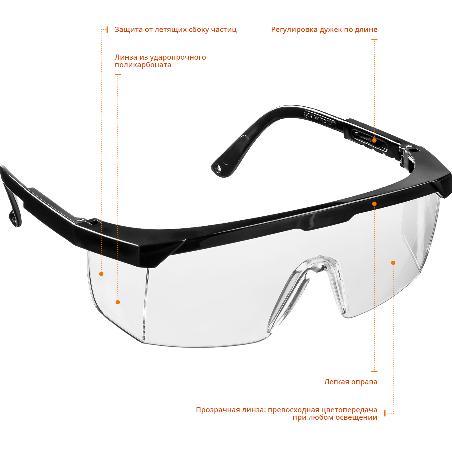 STAYER OPTIMA прозрачные защитные очки, открытые, оптический класс 1 (2-110451)