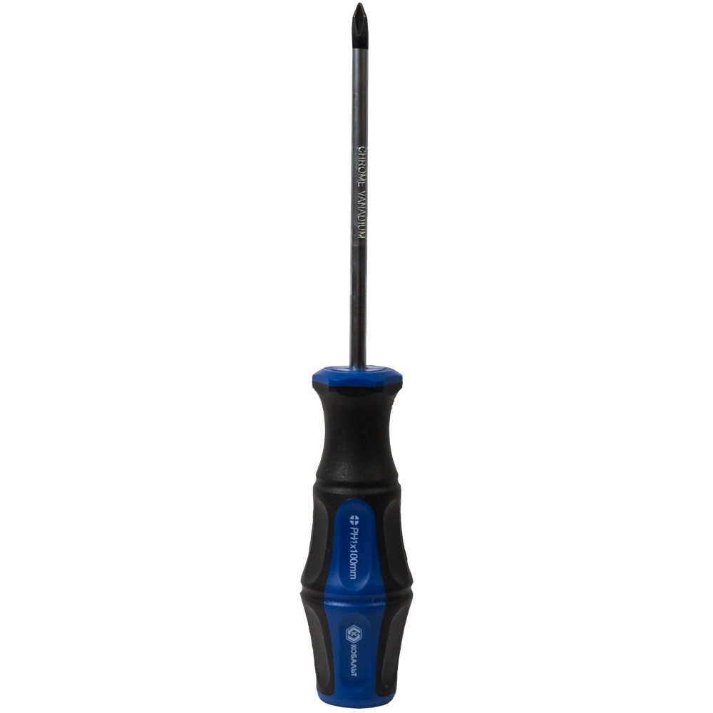 Отвёртка КОБАЛЬТ Ultra Grip PH-1 х 100 ммCR-V, двухкомпонентная рукоятка (1 шт.) подвес