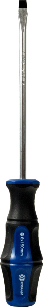 Отвёртка КОБАЛЬТ Ultra Grip SL 6,0 х 150 ммCR-V, двухкомпонентная рукоятка (1 шт.) подвес