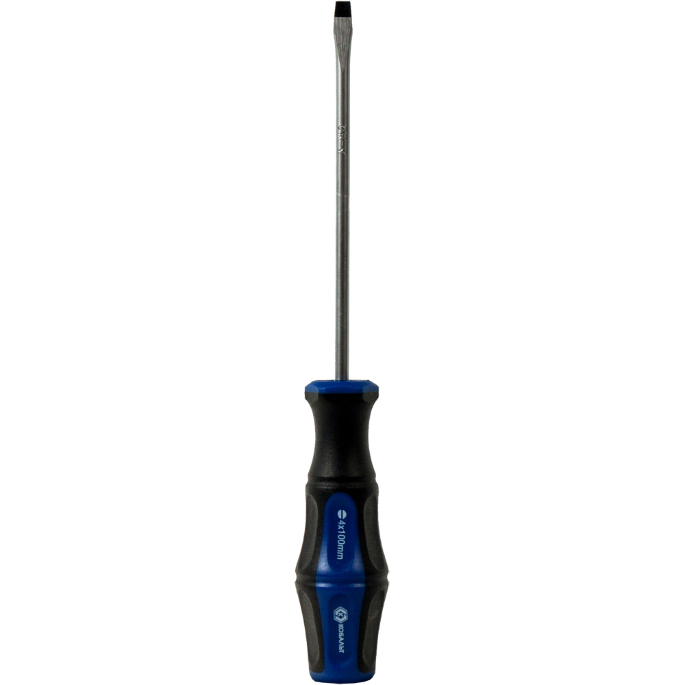 Отвёртка КОБАЛЬТ Ultra Grip SL 4,0 х 100 ммCR-V, двухкомпонентная рукоятка (1 шт.) подвес