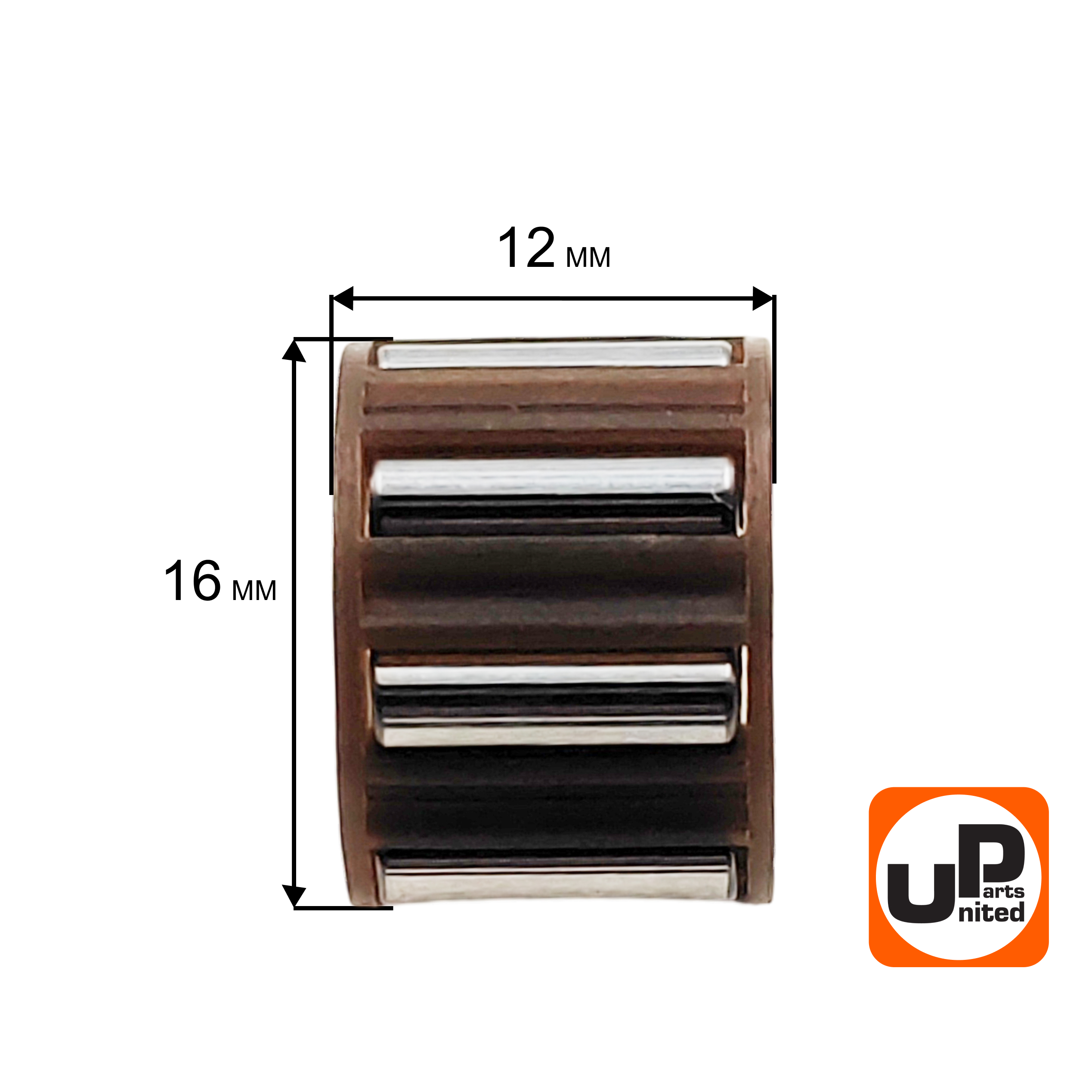 Подшипник игольчатый UNITED PARTS 10×16×12 чашки сцепления для MS361 95120032348 (90-1156), шт