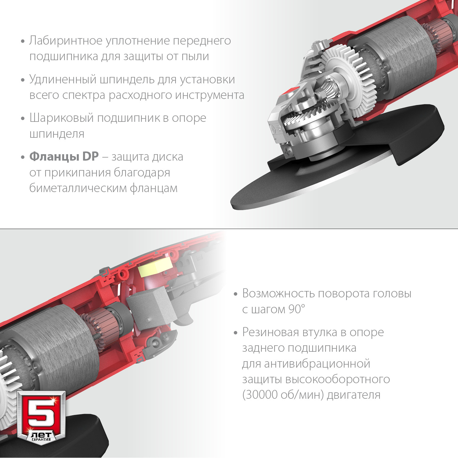 ЗУБР 2200 Вт, d230 мм, УШМ (УШМ-230-2205 П)