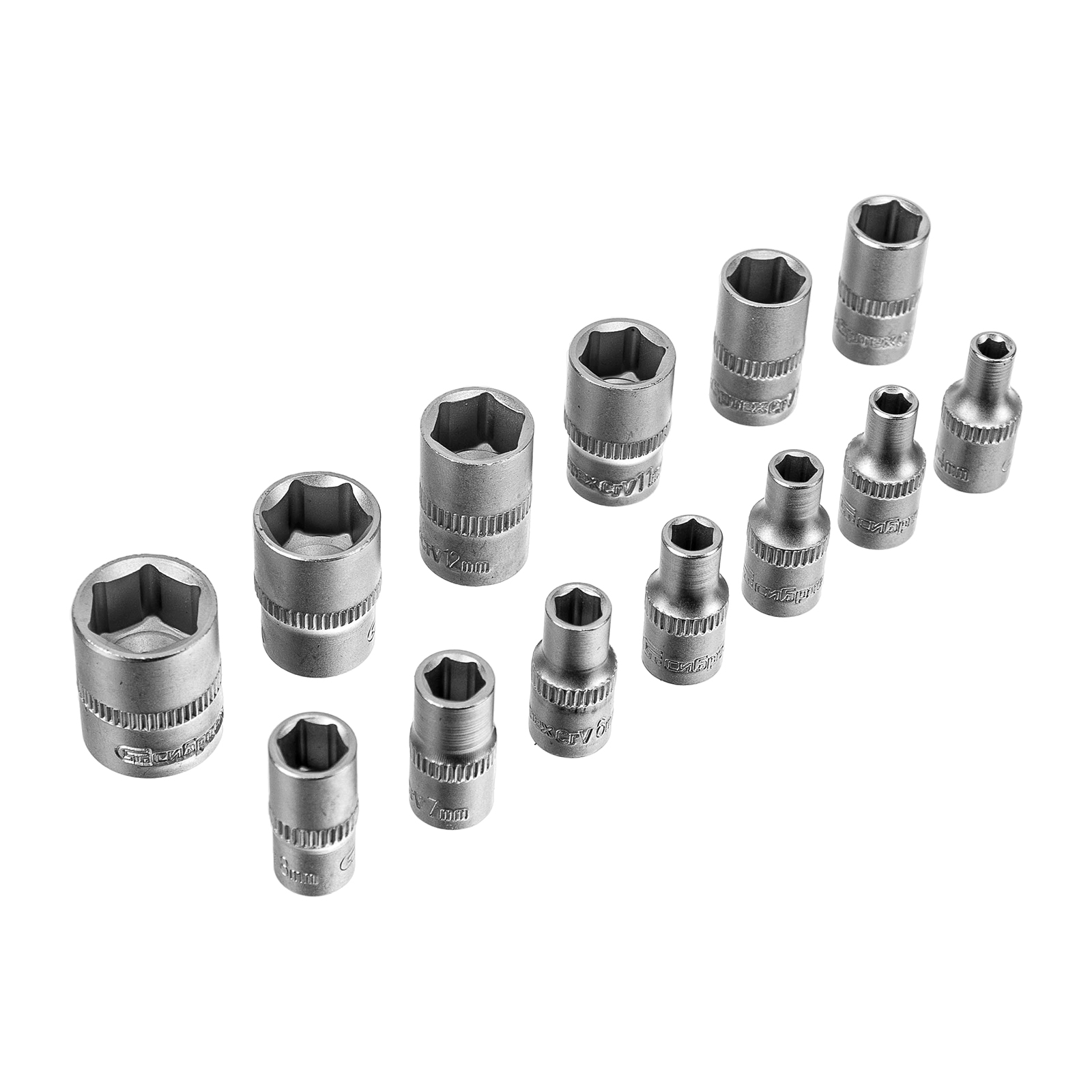Набор инструментов, 1/2", 3/8", 1/4", пластиковый кейс 160 предм. Сибртех