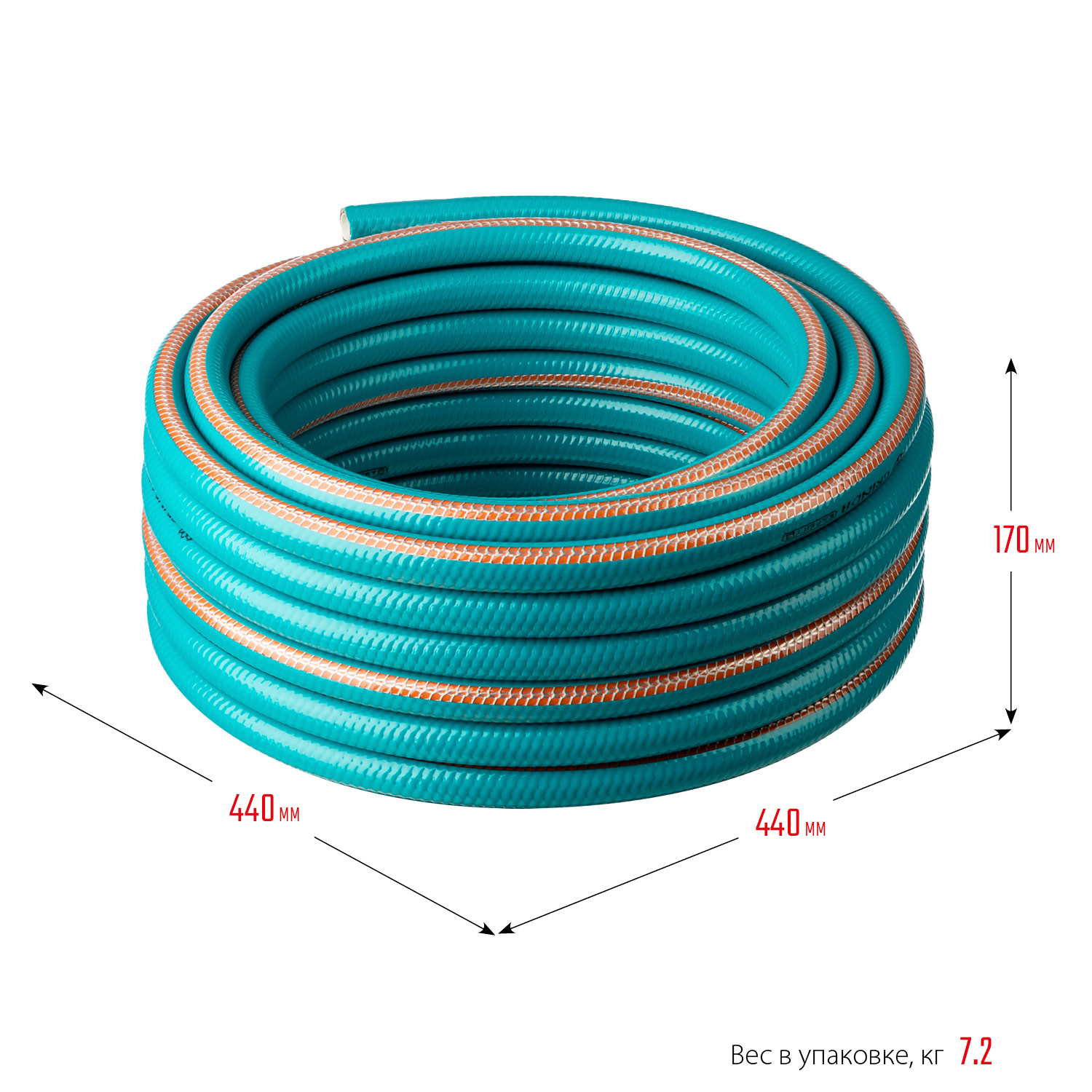 GRINDA EXPERT 5, 3/4″ 25 м, 30 атм, пятислойный, текстильное армирование, поливочный шланг, PROLine (429007-3/4-25)