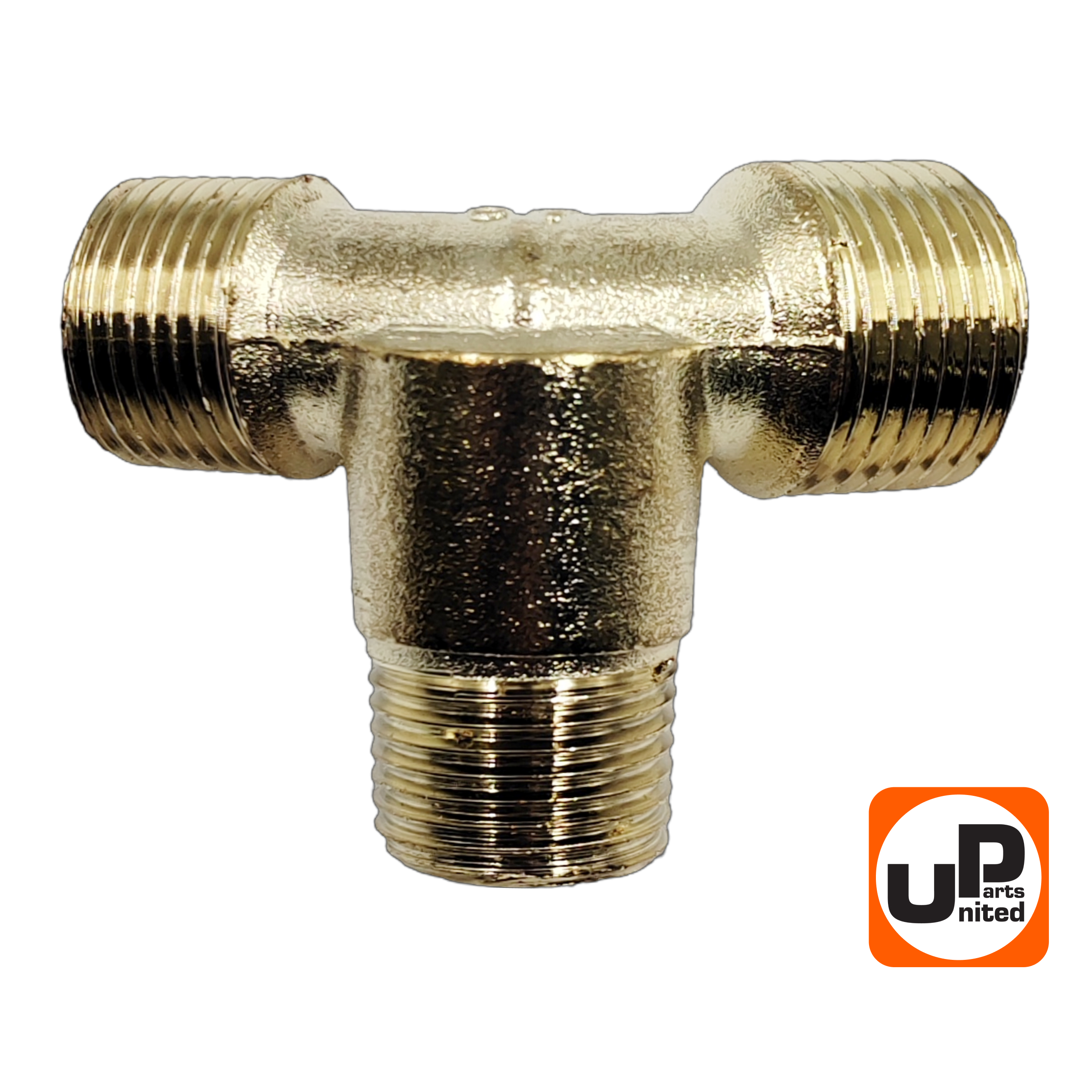 Фитинг-тройник UNITED PARTS для компрессора угловой, резьба внешняя  3/8"×3/8"×1/2", шт