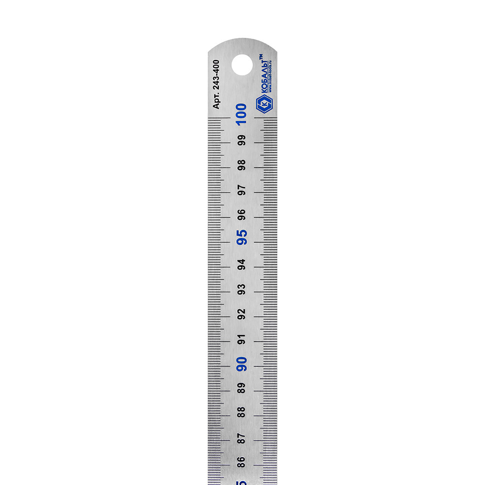 Линейка КОБАЛЬТ 1000 × 28 × 0.7 мм, нерж.сталь