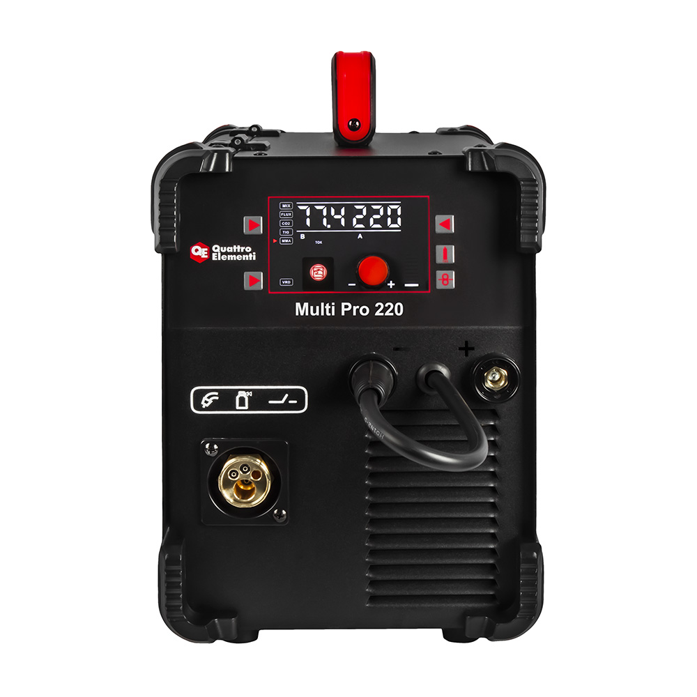Аппарат полуавтомат. сварки, инвертор QUATTRO ELEMENTI Multi Pro 220 (220A, 3 вида сварки MIG/TIG/MMA, кат. 5кг, дисплей) (920-803), шт