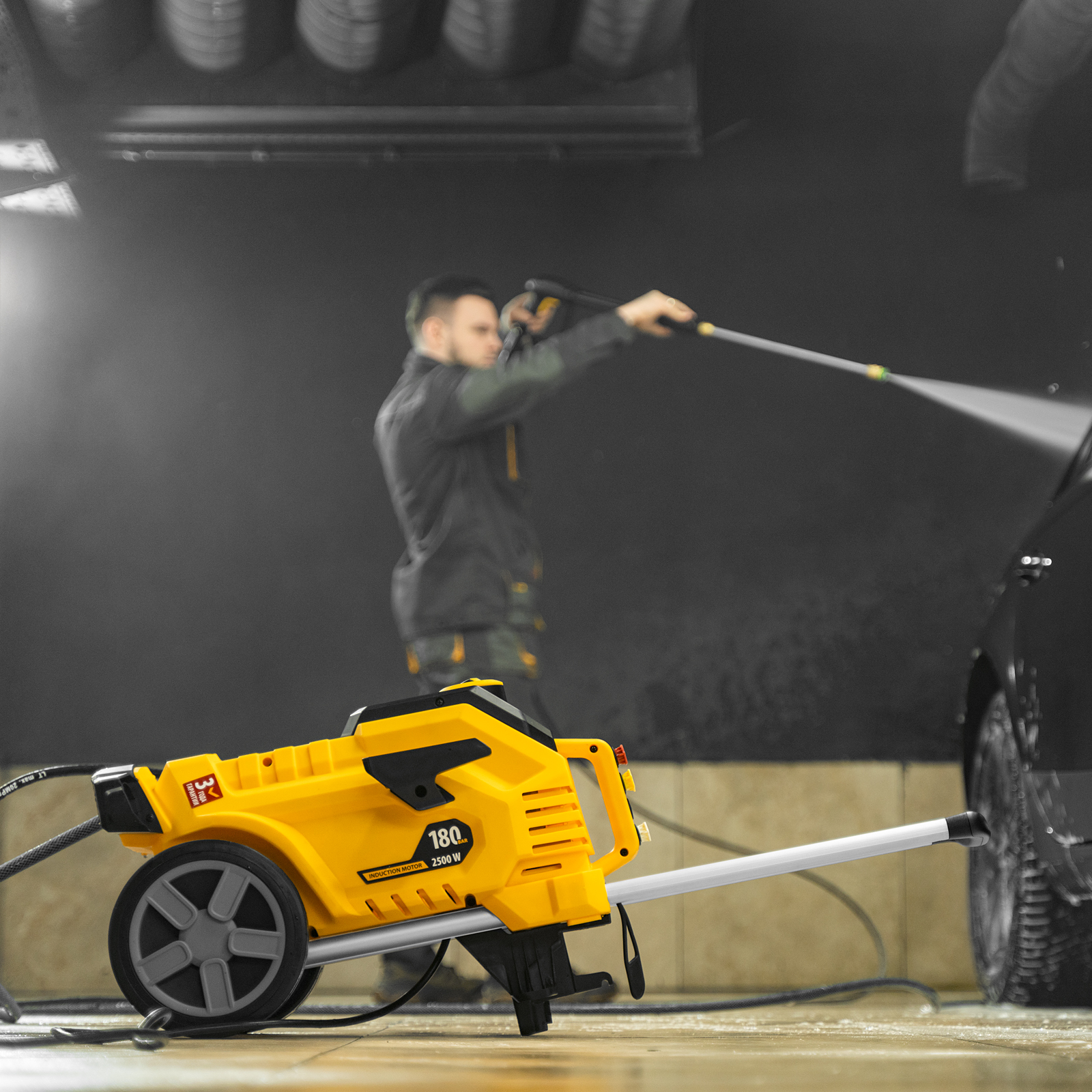Моечная машина высокого давления K 70 Power, 2500 Вт, 180 бар, 600 л/ч, асинх. двиг.// Denzel