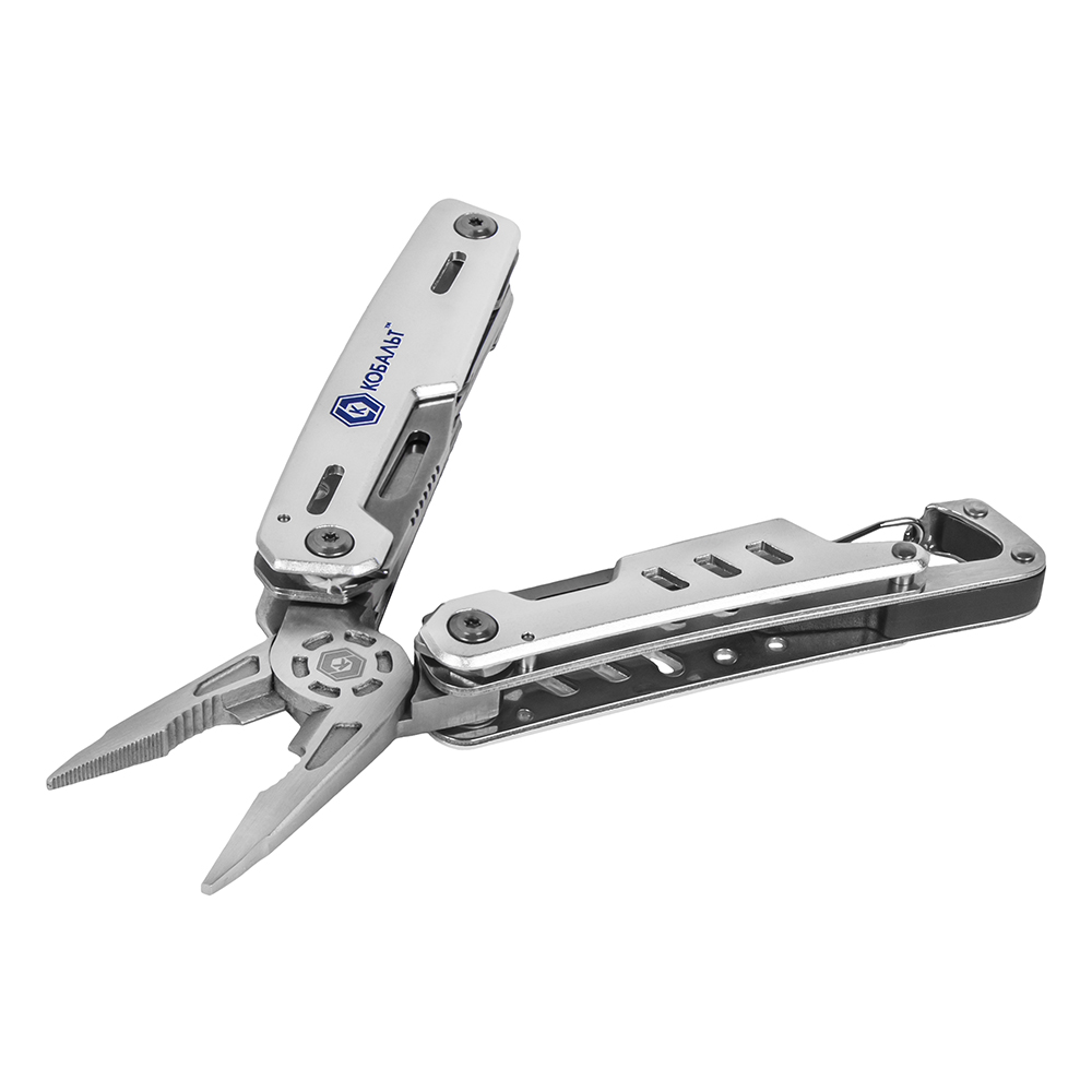 Мультитул КОБАЛЬТ 11 в 1, корпус из нерж. стали, рукоятки из алюминия, чехол для хранения, блистер (918-268), шт