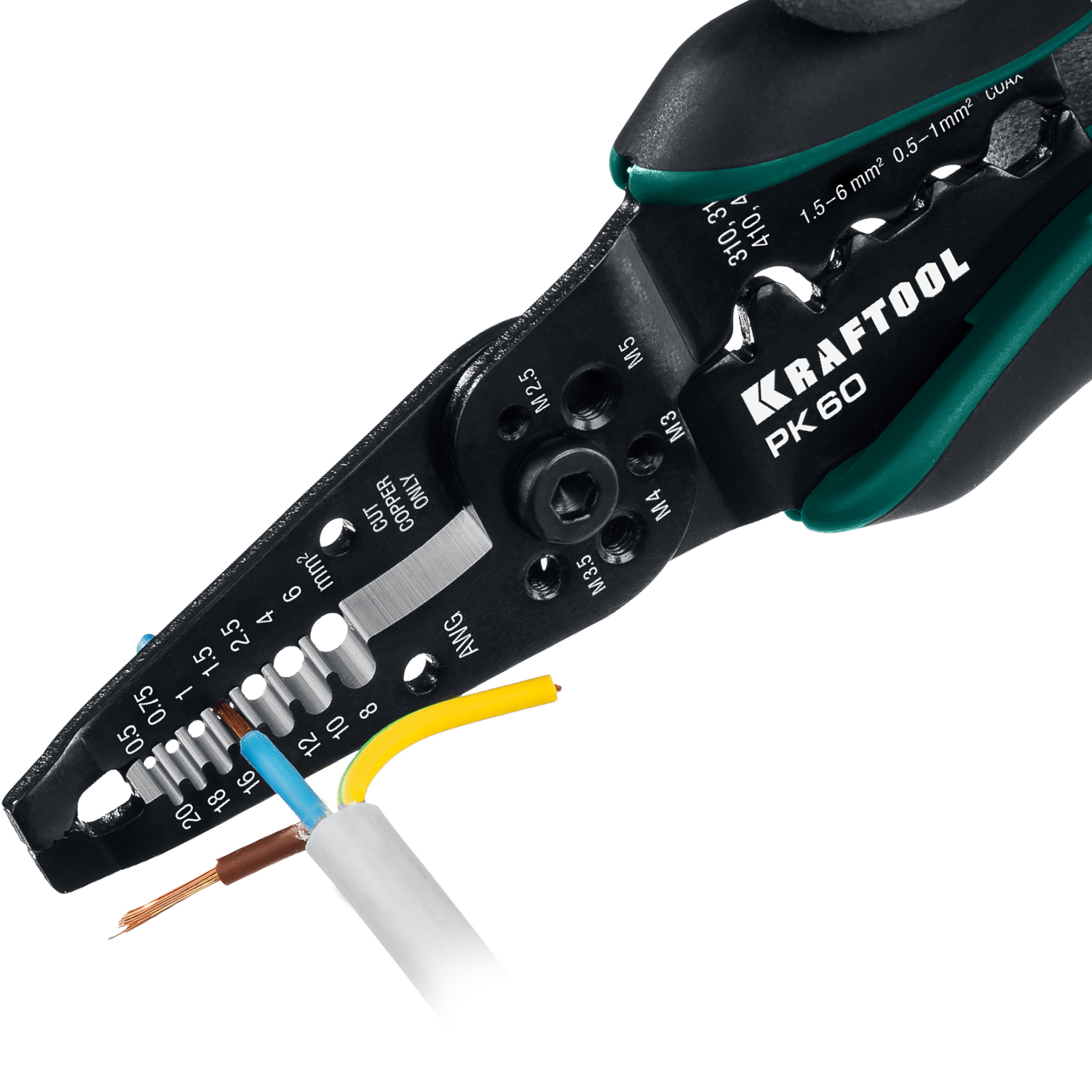 KRAFTOOL PK-60, 0.5 - 6 мм2, многофункциональный стриппер (22658)