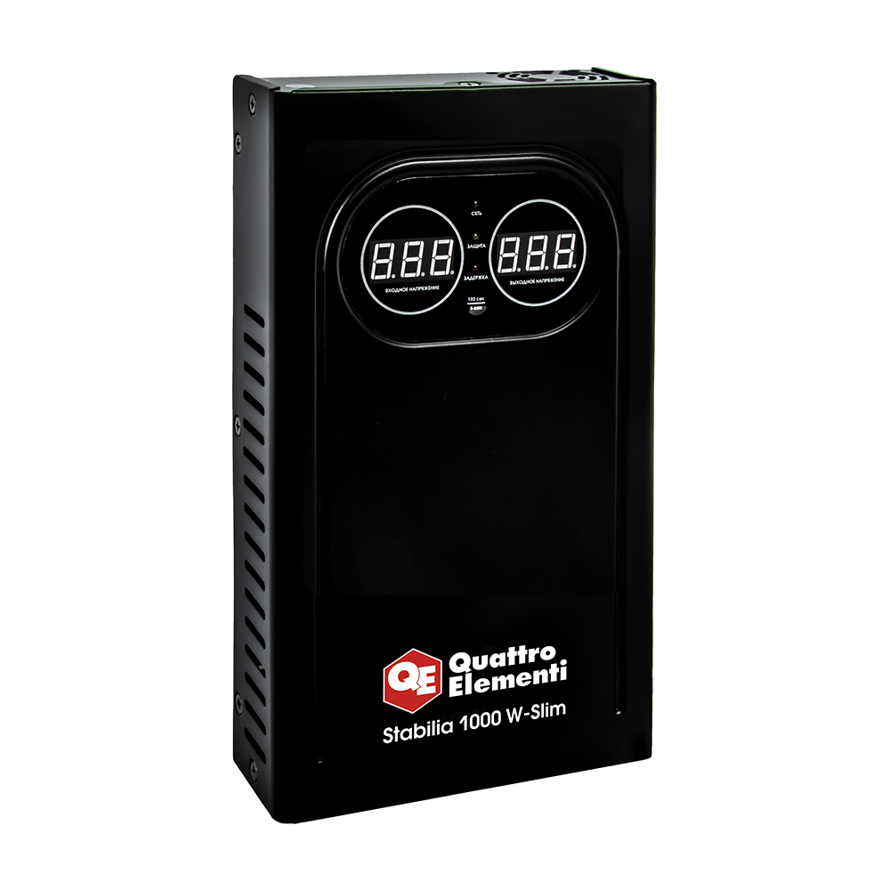 Стабилизатор напряжения QUATTRO ELEMENTI Stabilia 1000 W-Slim (1000 ВА, 140-270 В, настенный) (917-773), шт