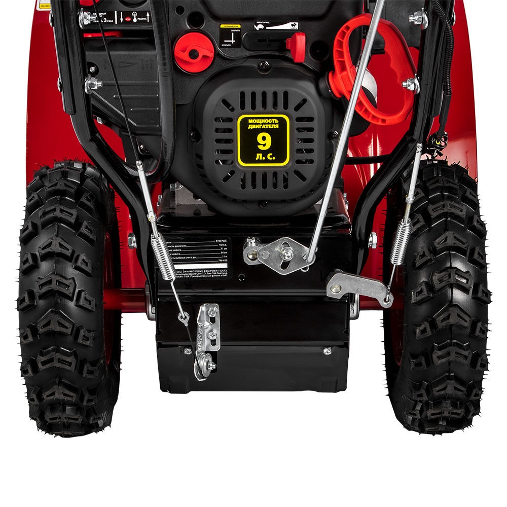 Снегоуборщик бензиновый DDE ST9070LE (двиг Loncin 9 л.с. захват 28" 6 вперёд/2 назад 14" колёса, эл, шт