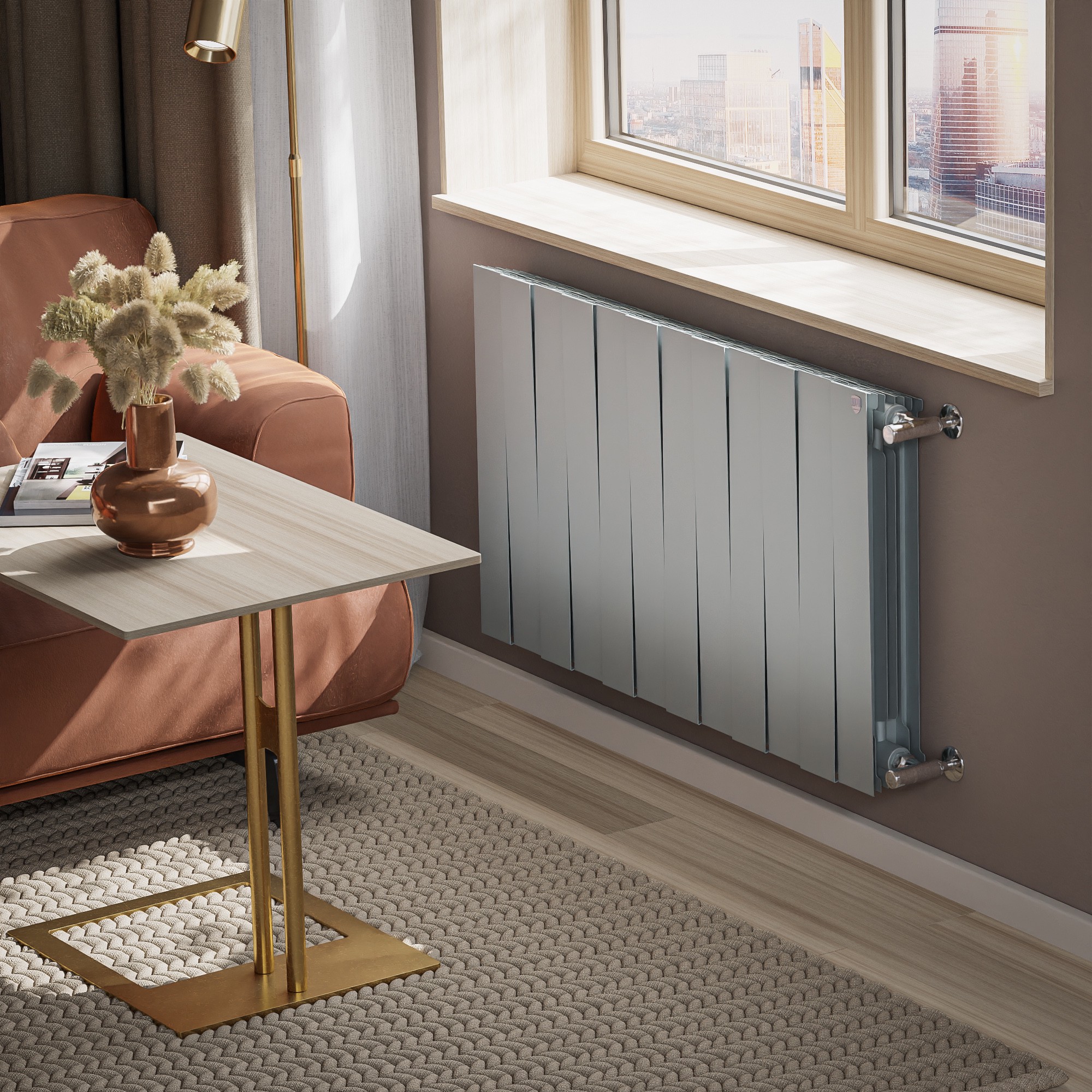 Радиатор Royal Thermo PianoForte 500 new/Silver Satin - 12 секц.