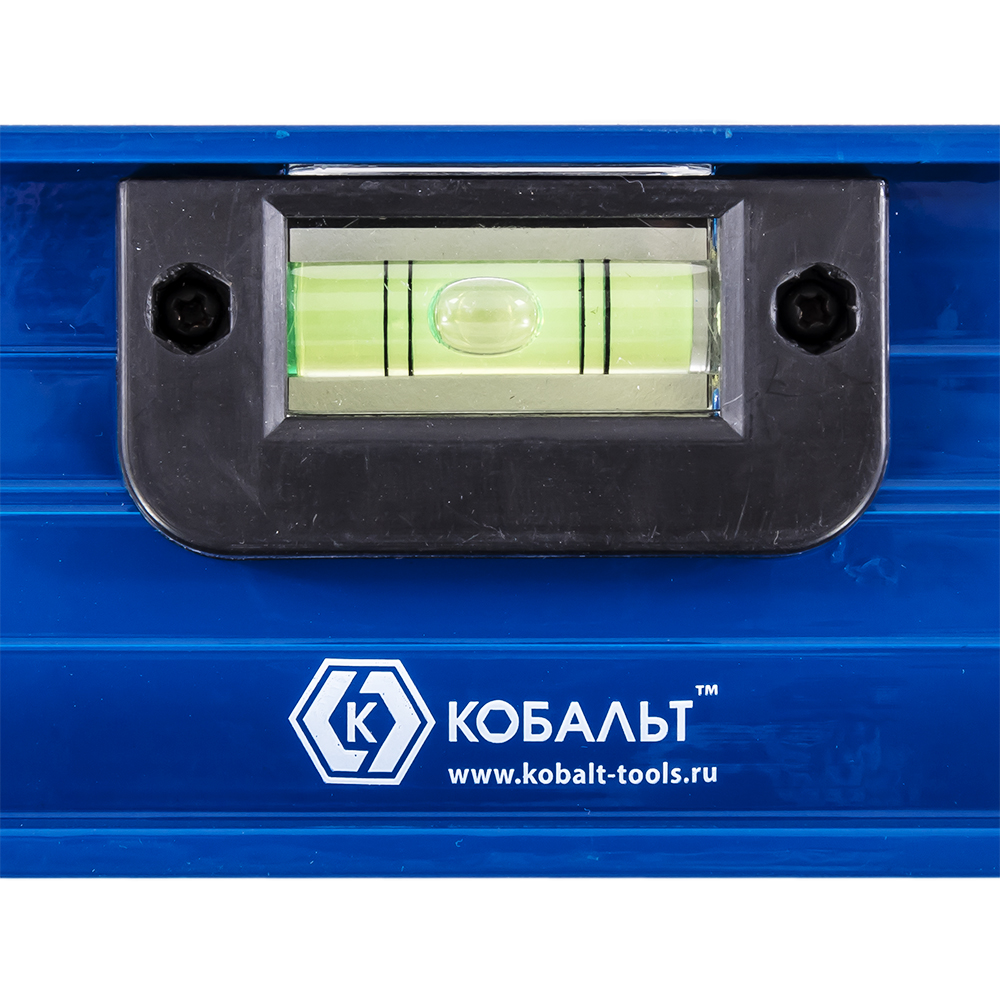 Уровень строительный КОБАЛЬТ 1500 мм, профиль 25 x 60 мм, 3 глазка, 2 ручки, V-паз,точность 1,0 мм/м, литой