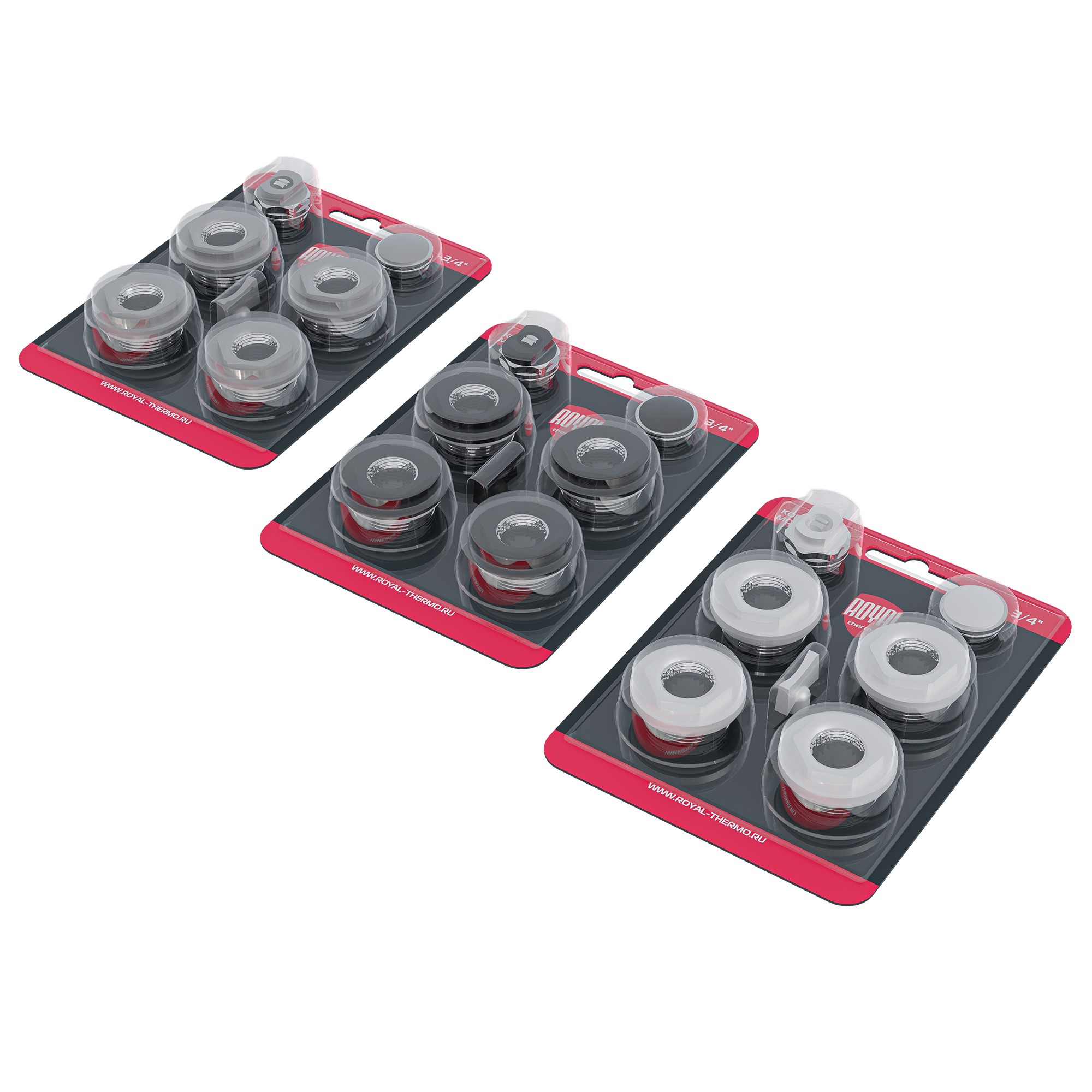 Комплект монтажный Royal Thermo 1”х 3/4" белый