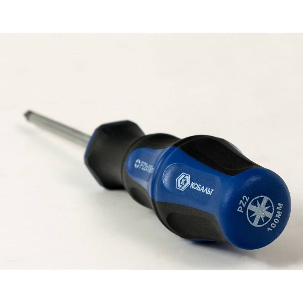 Отвёртка КОБАЛЬТ Ultra Grip PZ-2 х 100 ммCR-V, двухкомпонентная рукоятка (1 шт.) подвес