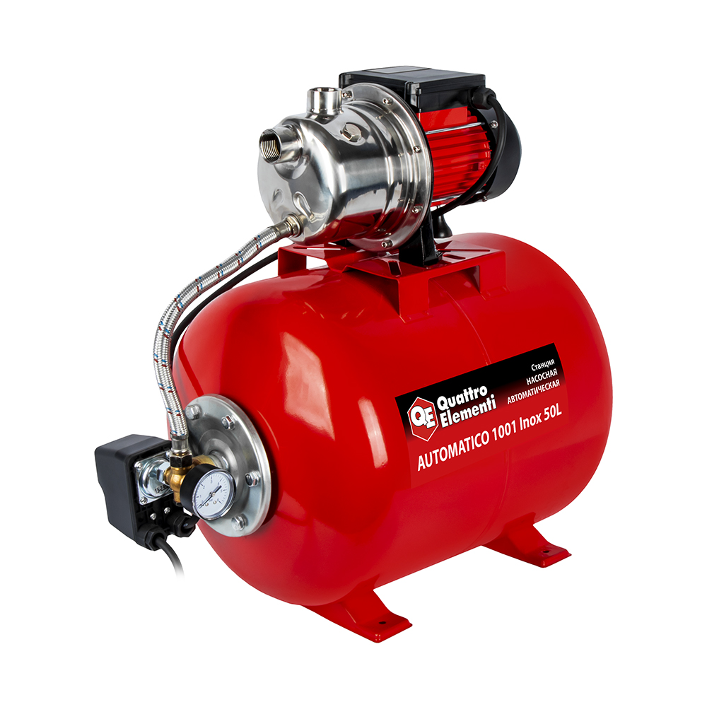 Насосная станция QUATTRO ELEMENTI Automatico 1001 Inox 50 L 910-225
